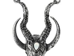 Pandantiv gotic 3D Craniu de Antilopa - argintiu